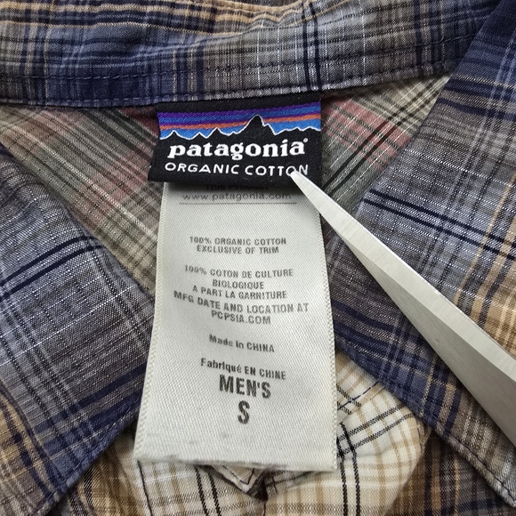 Patagonia Organic Cotton Western Plaid Cowboy Outdoor Causal Everyday Rodeo S - Picture 9 of 14